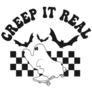 Retro Halloween Creep It Real Sticker