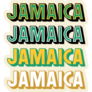 Retro Jamaica Lettering Sticker