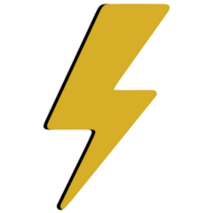Retro Lightning Bolt Sticker