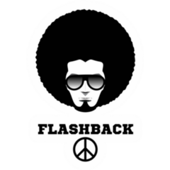 Retro Man In 1970s Hairstyle Peace Sticker