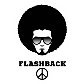 Retro Man In 1970s Hairstyle Peace Sticker
