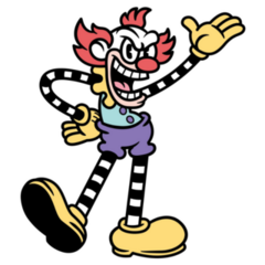 Retro Mean Clown Sticker