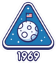 Retro Moon Landing Triangle Sticker