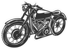 Retro Motorcycle Sticker