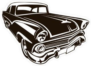 Retro Muscle Car Sticker