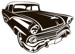 Retro Muscle Car Sticker