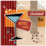 Retro Music Cocktail Bar 1950s Sticker
