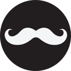 Retro Mustache Icon Sticker
