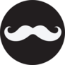 Retro Mustache Icon Sticker
