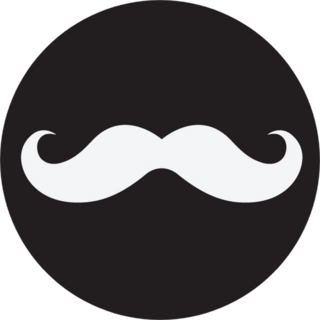 Retro Mustache Icon Sticker