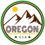 Retro Oregon Badge With Mountains Sticker