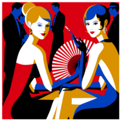 Retro Party Art Deco 1920s Sticker