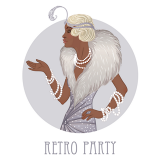 Retro Party Fashion 1920s Glamour Sticker