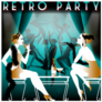 Retro Party Invitation Card Art Deco 1920s Sticker