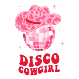 Retro Pink Disco Cowgirl Sticker