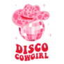 Retro Pink Disco Cowgirl Sticker