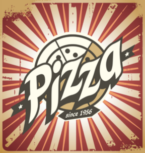 Retro Pizza Sign Sticker