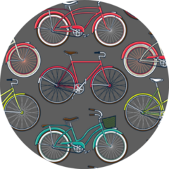 Retro Pop And Vintage Bicycle Pattern Sticker