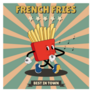Retro Poster French Fries Best In Town Sticker 