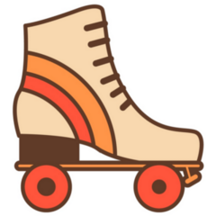 Retro Roller Skate Sticker