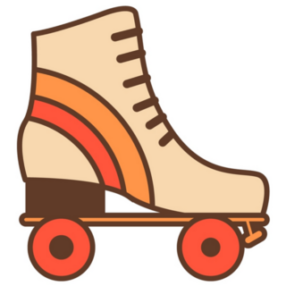 Retro Roller Skate Sticker