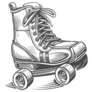 Retro Roller Skates Sticker