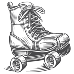 Retro Roller Skates Sticker