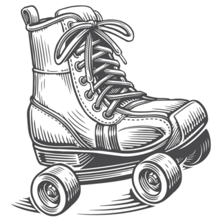Retro Roller Skates Sticker