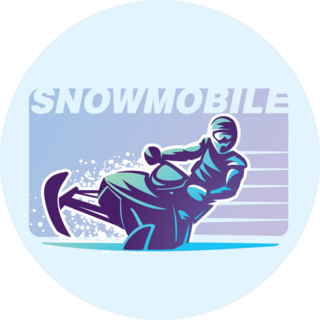 Retro Snowmobile Sticker