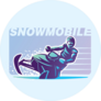 Retro Snowmobile Sticker