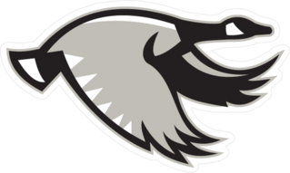 Retro Style Flying Canadian Goose Sticker