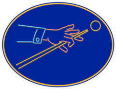 Retro Style Illustration Billiards Sticker