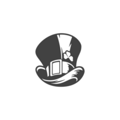 Retro Style Leprechaun Hat Transfer Sticker