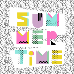Retro Summer Time Sticker