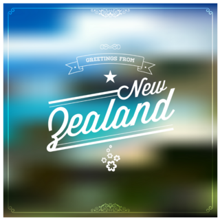 Retro Typography New Zealand Sticker