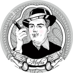 Retro Vintage 1920s Illustration With Gangster Sticker