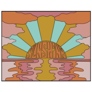 Retro Vintage Sunset Sticker