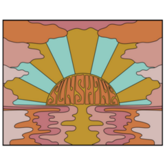 Retro Vintage Sunset Sticker