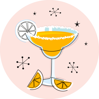Retro Yellow Margarita Sticker