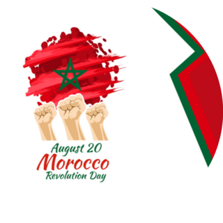 Revolution Day Of Morocco Illustration Sticker