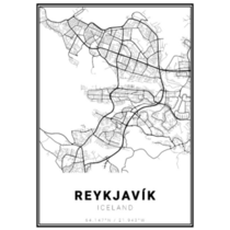 Reykjavík Iceland Map Sticker