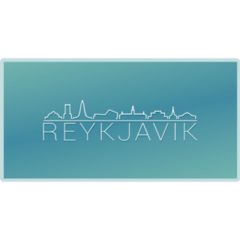 Reykjavík Iceland Skyline Sticker