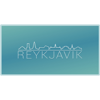 Reykjavík Iceland Skyline Sticker