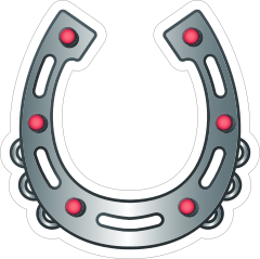 Rhinestone Horseshoe Cowboy Sticker