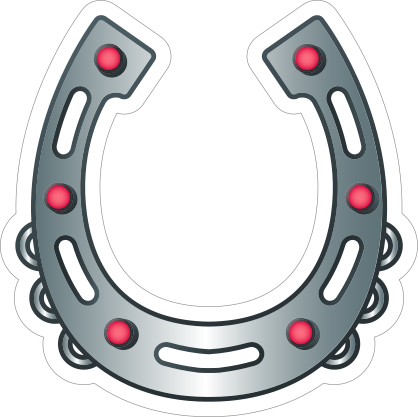 Rhinestone Horseshoe Cowboy Sticker