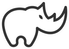 Rhino Logo Outline Sticker
