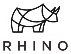 Rhino Logo With Lettering Sticker