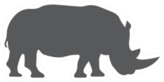 Rhino Silhouette Icon Sticker