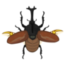 Rhinoceros Beetle Wings Spread Sticker