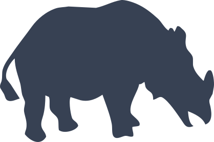 Rhinoceros Eating Sticker